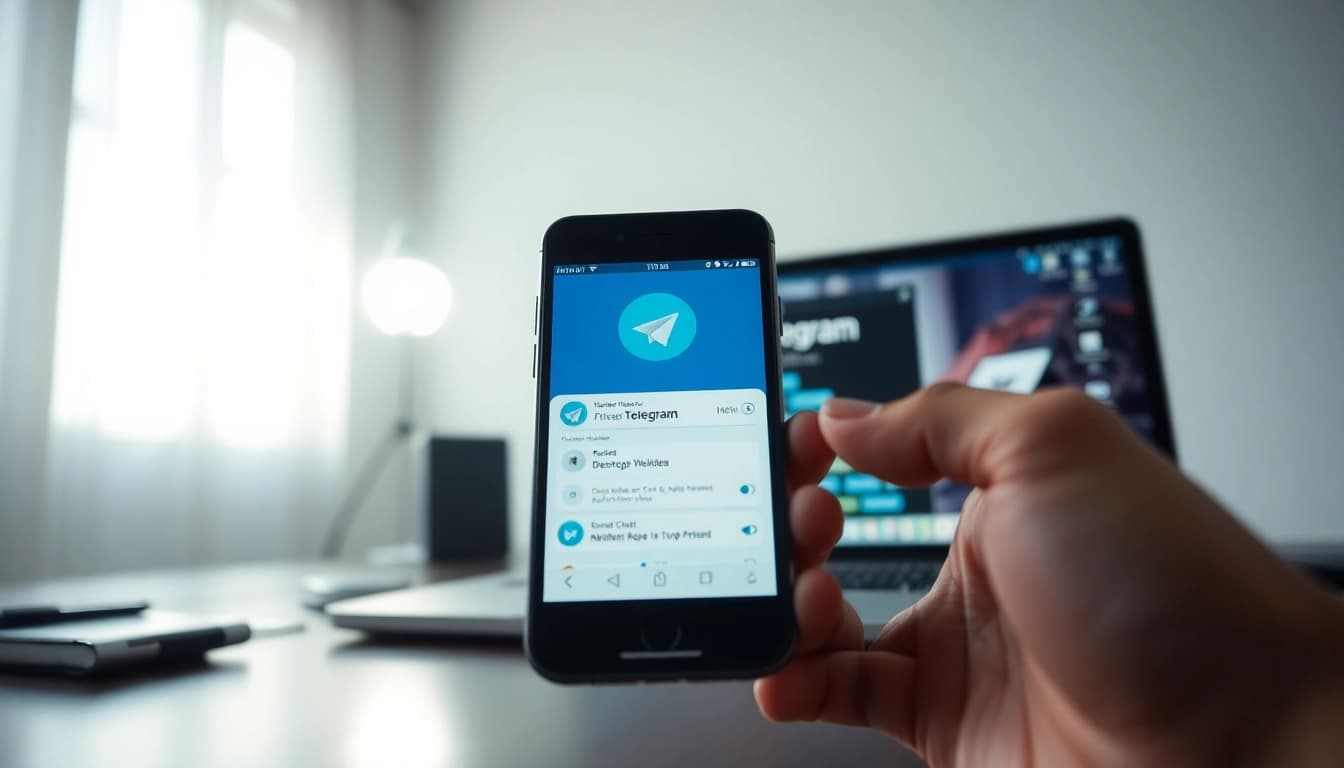 电报下载 shown on a smartphone, inviting users to experience fast, secure messaging.