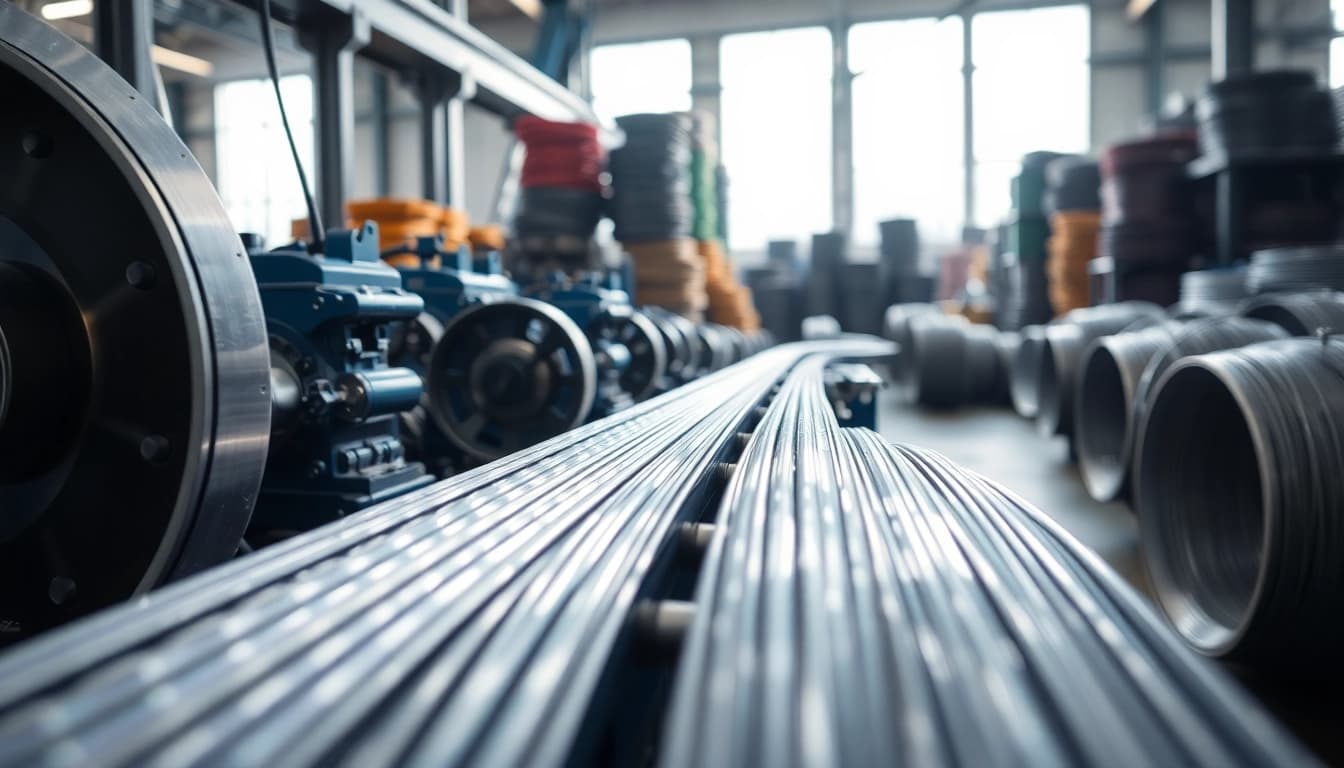 Wire Manufacturer producing various quality wires in a precision-engineered facility.