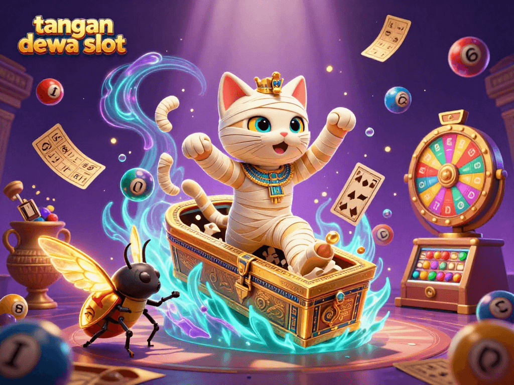 Genggam tangan dewa slot saat bermain slot online dengan berbagai elemen kasino yang menyenangkan.