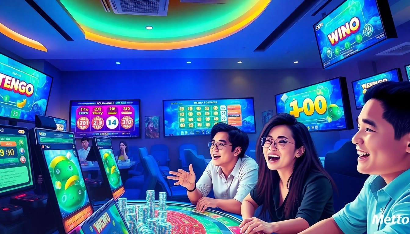 Lingkungan permainan togel sumo online yang menarik, di mana pemain menikmati permainan digital berwarna.