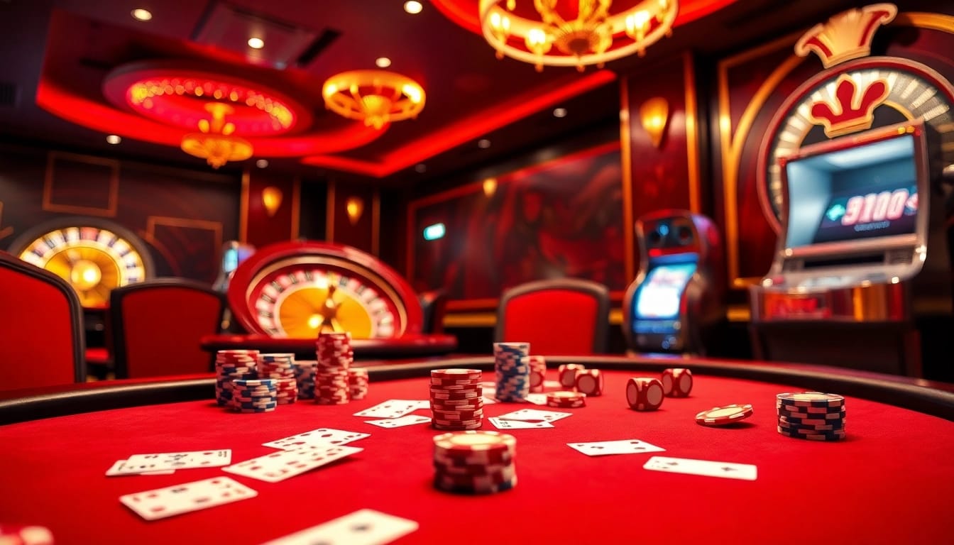 MM88 poker scene highlighting intense gameplay and vibrant casino atmosphere.