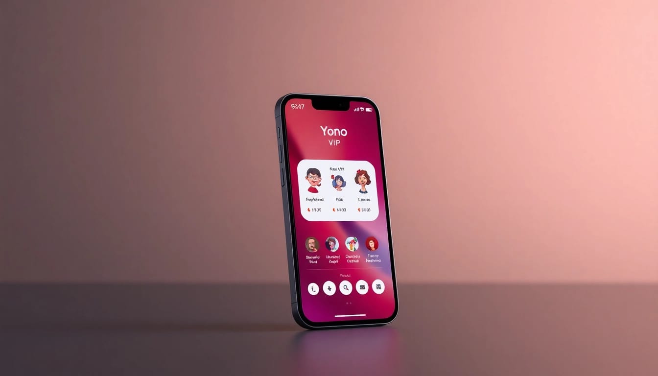 Discover the Yono vip app interface, showcasing its sleek design and features for enhanced banking experiences.