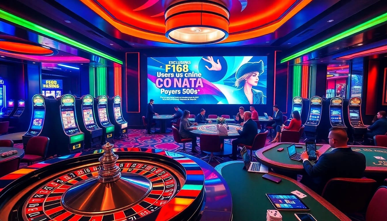 Experience the thrill of gambling at แบรนด์ F168 with luxury casino tables and vibrant gaming action.