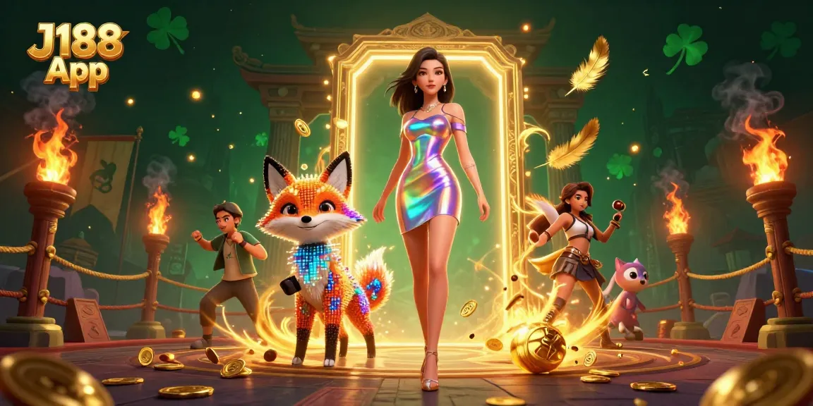 Experience high-stakes fun with J188 App, showcasing vibrant gameplay and engaging casino elements.