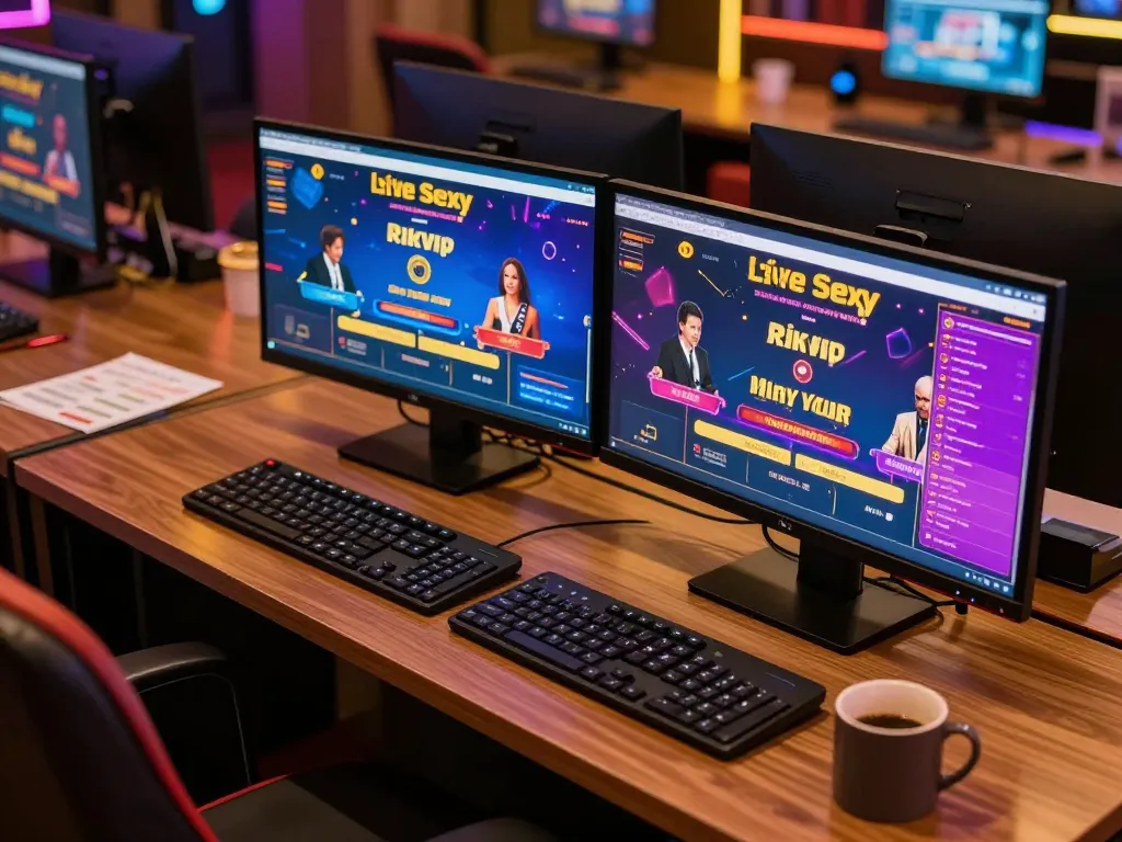 Live Sexy Rikvip gaming setup showcasing vibrant real-time dealer interaction and stylish modern atmosphere