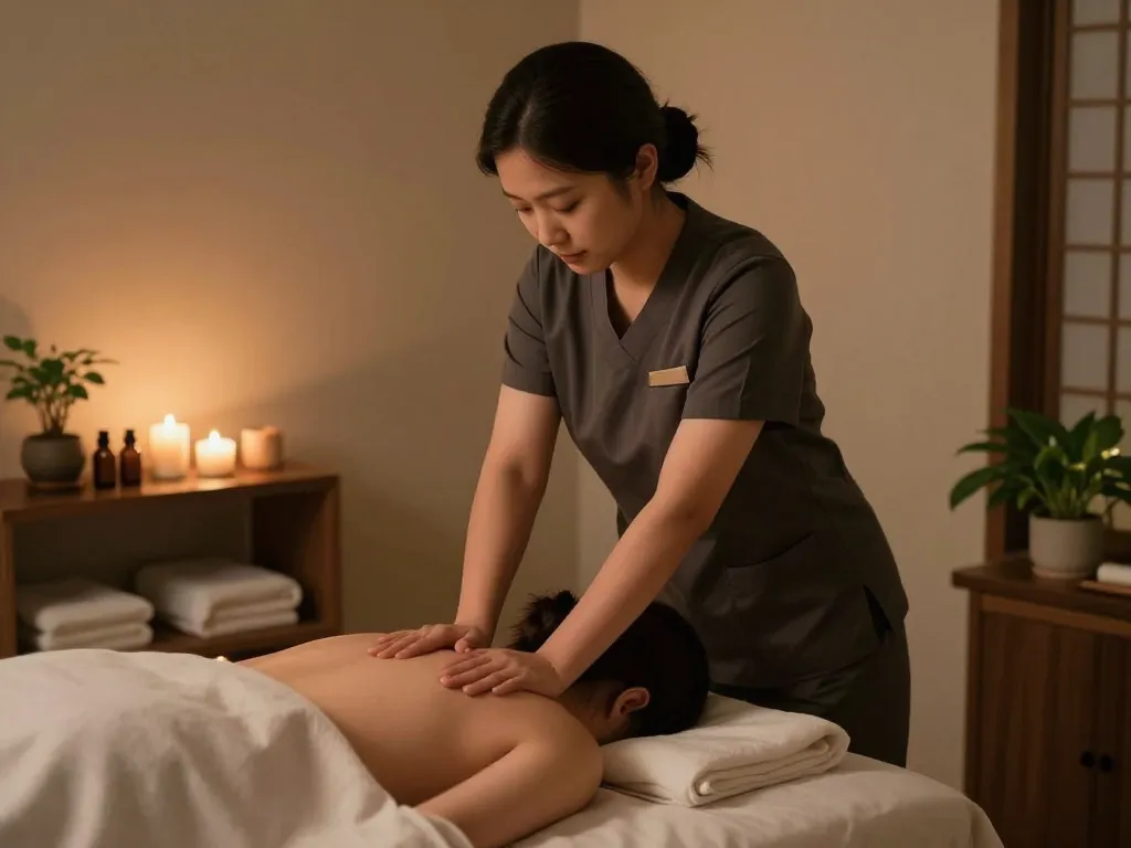 Enjoying a tranquil 삼성동마사지 session with expert therapy in a calming environment.