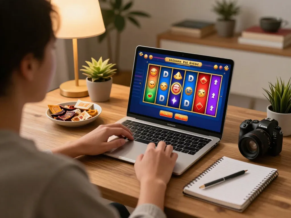 Engaging in online casinos Canada from a cozy home, showcasing gameplay and strategy in a relaxed atmosphere.