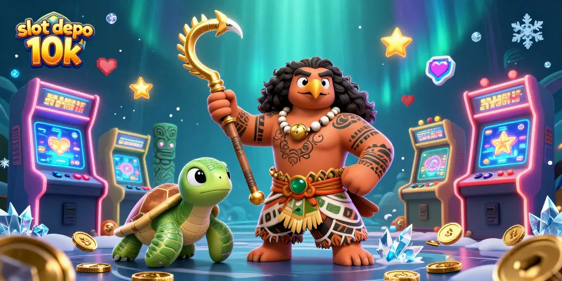Engage with slot depo 10k excitement through this vibrant 3D casino-themed illustration.