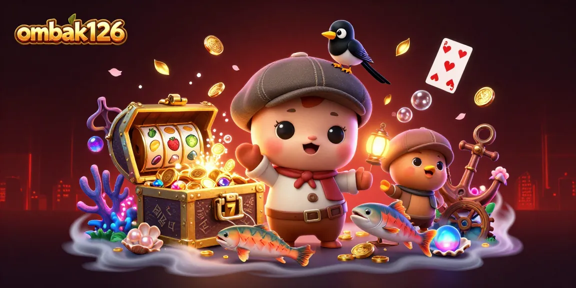 Spin the reels on ombak126 as playful characters bask in underwater gems.
