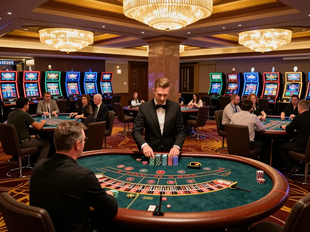 ATQ players engaging in exciting bets at a luxurious casino table, showcasing vibrant gameplay.