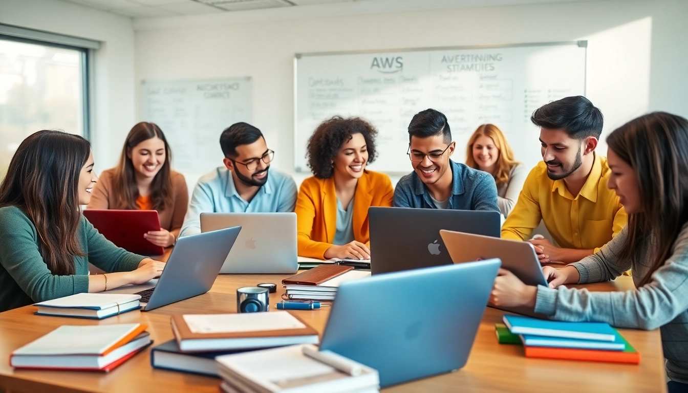 Enhance your AWS exam help with collaborative study techniques in a vibrant classroom.