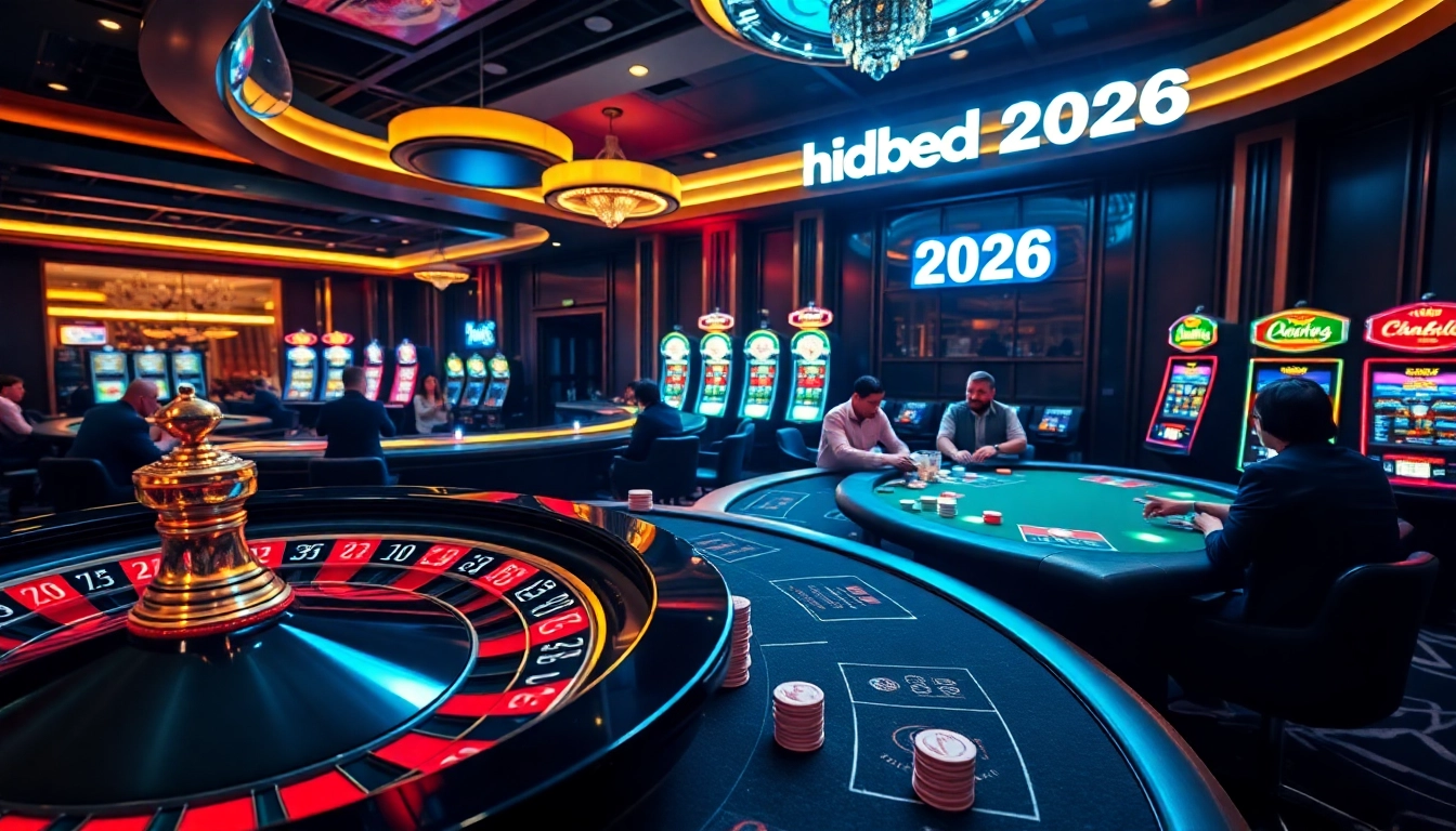Experience the thrill of gambling at the hidden wiki 2026 casino scene featuring poker tables and roulette.