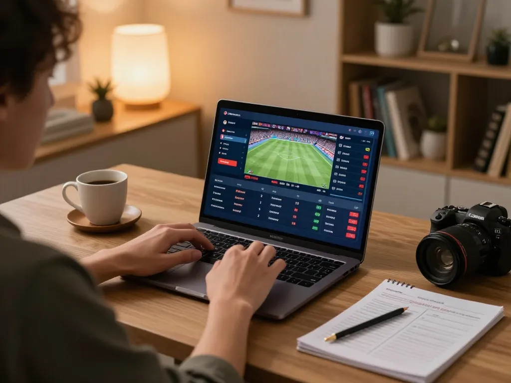 Engage in live betting on https://w88bet.football/ from a cozy home office with warm lighting and detailed strategy notes.
