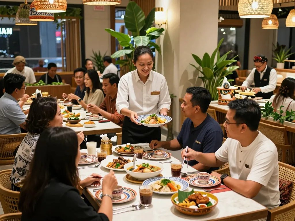 Enjoying delicious pokerseri dishes in a vibrant restaurant atmosphere