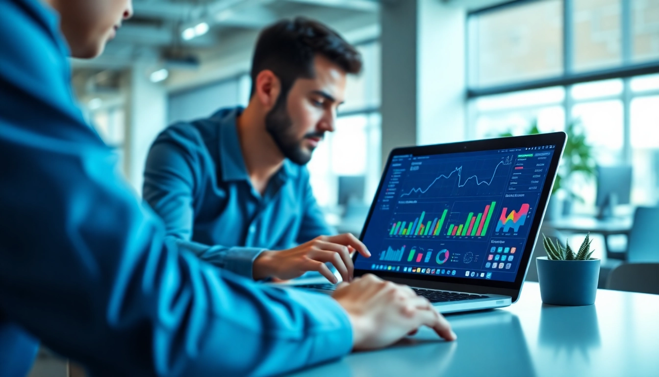 Utilizing AI for competitor analysis in a bright professional workspace with analytical tools.