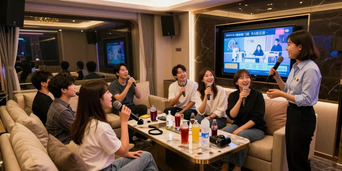 인천쓰리노에서 즐거운 노래와 음료를 나누는 손님들 모습