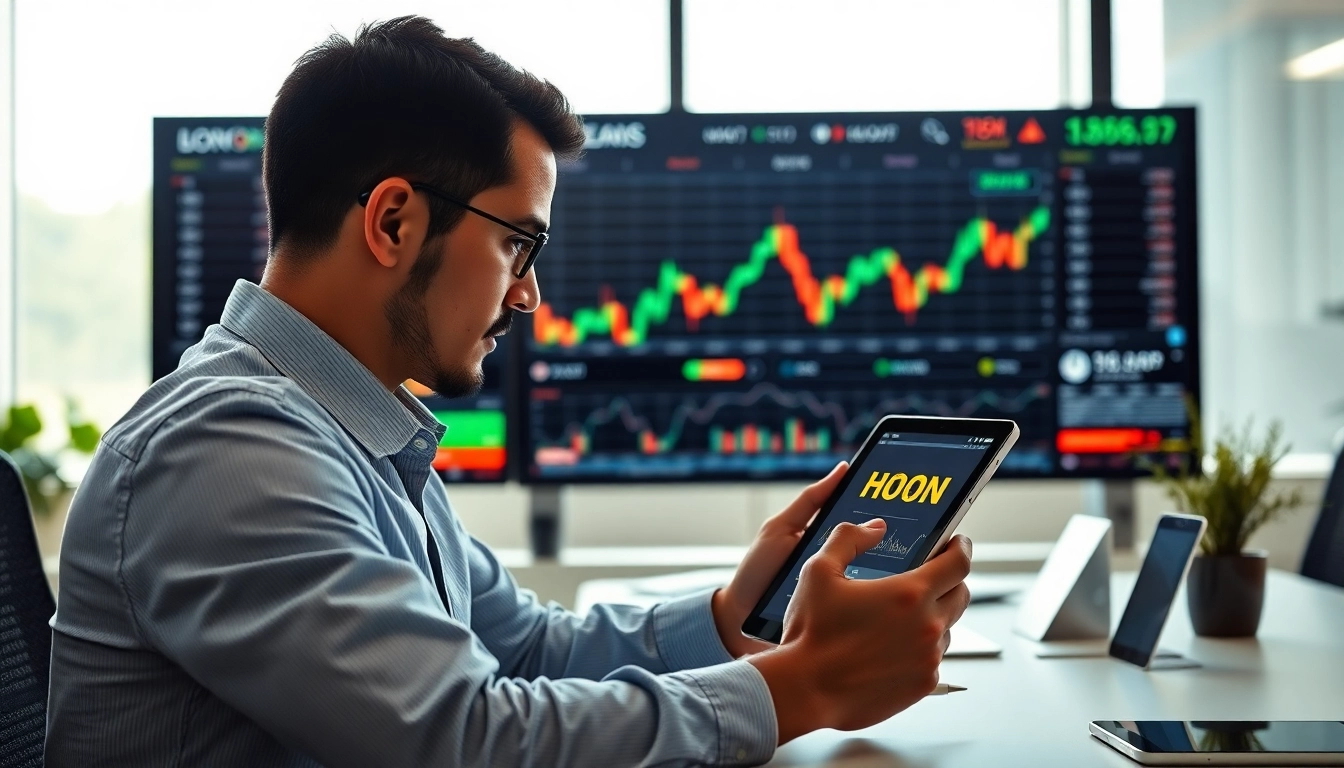 Analyze HON stock price trends with a financial analyst in a modern office setting.