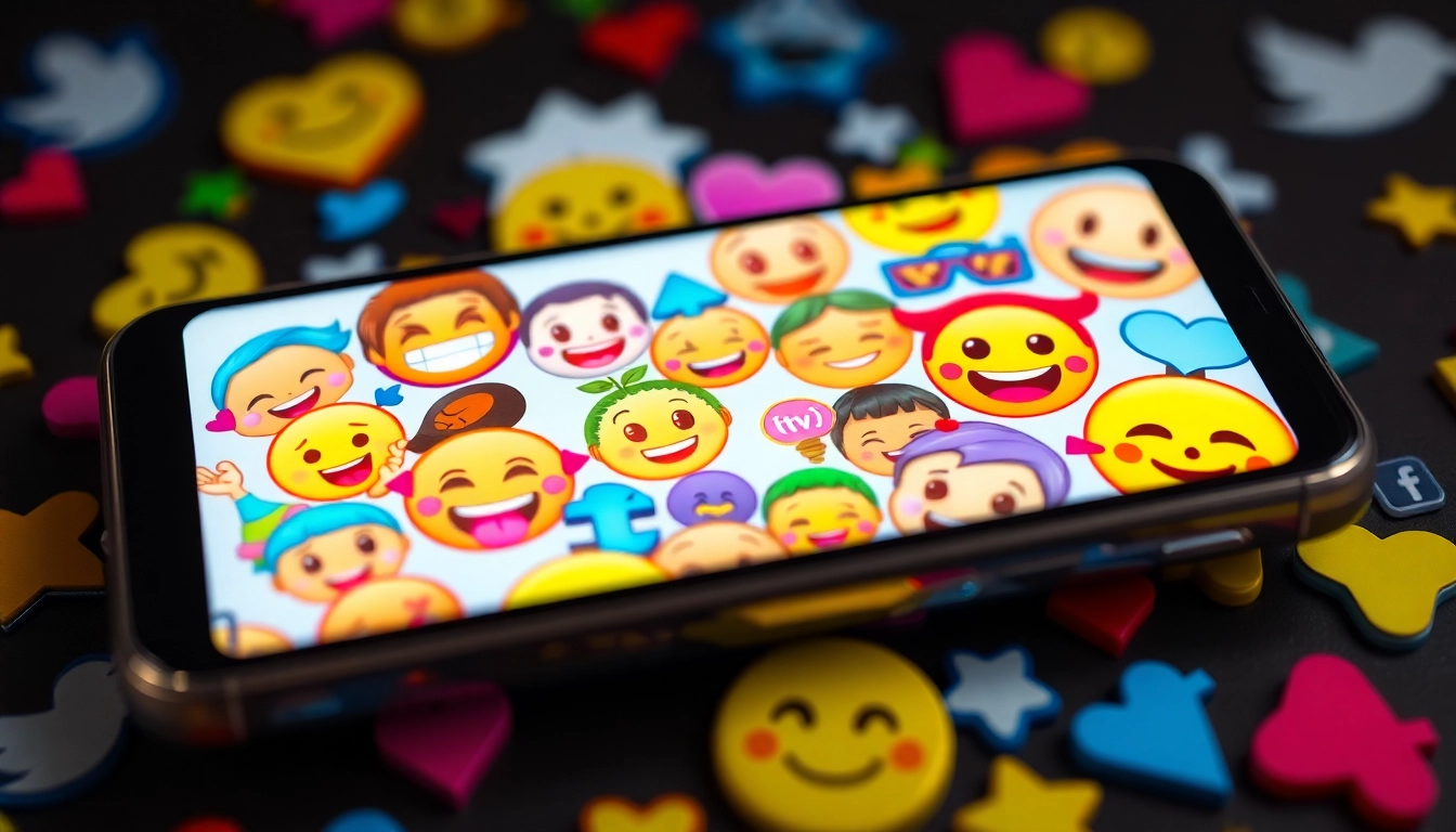 Engaging display of tiktok emojis showcasing expressions and modern communication.