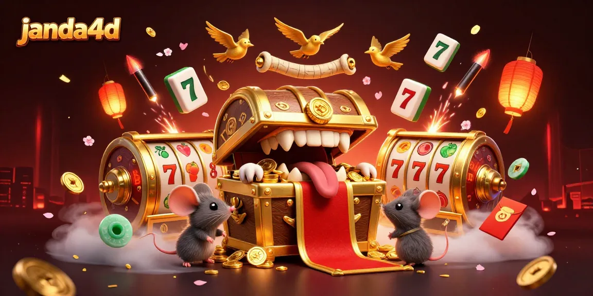 janda4d menarik pemain dengan peti harta karun dan simbol slot yang bersinar