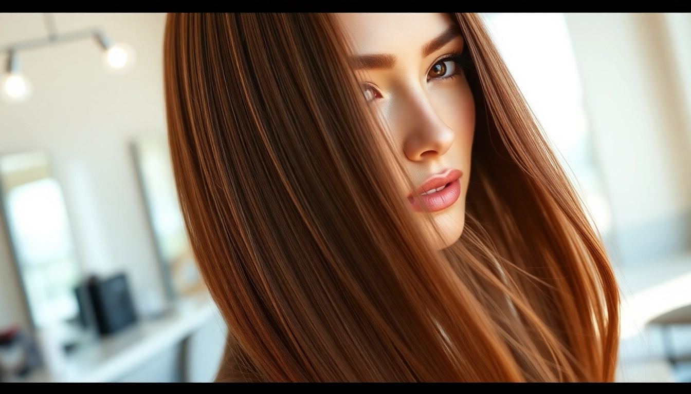 Apply invisi edge clip in hair extensions for a natural, seamless look in a professional salon.