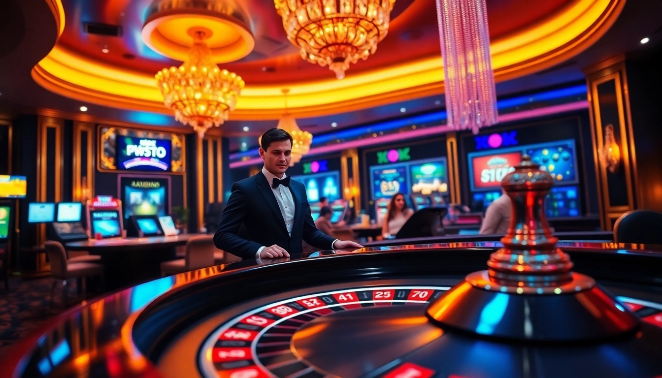 Engaging player at a non gamstop casino roulette table, showcasing vibrant atmosphere and excitement.