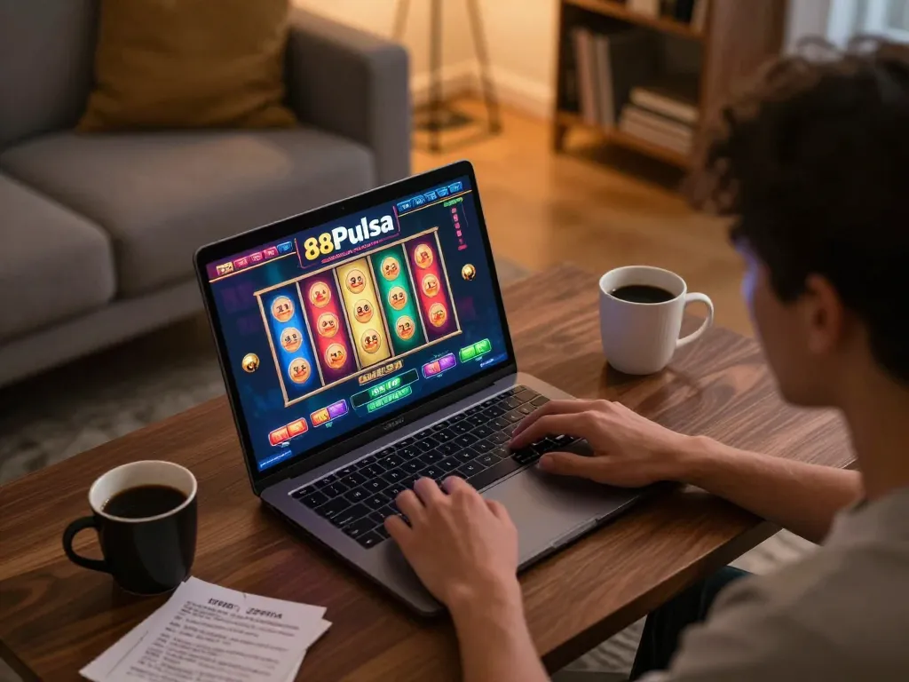 Rasakan momen mendebarkan dengan slot 88Pulsa dalam pengaturan permainan di rumah yang nyaman.
