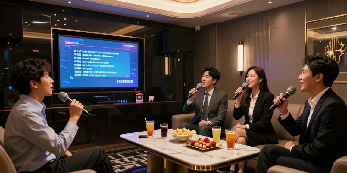 gangnammicroom.com/half 프리미엄 분위기의 강남 노래방에서 고객들이 즐거운 시간을 보내는 모습