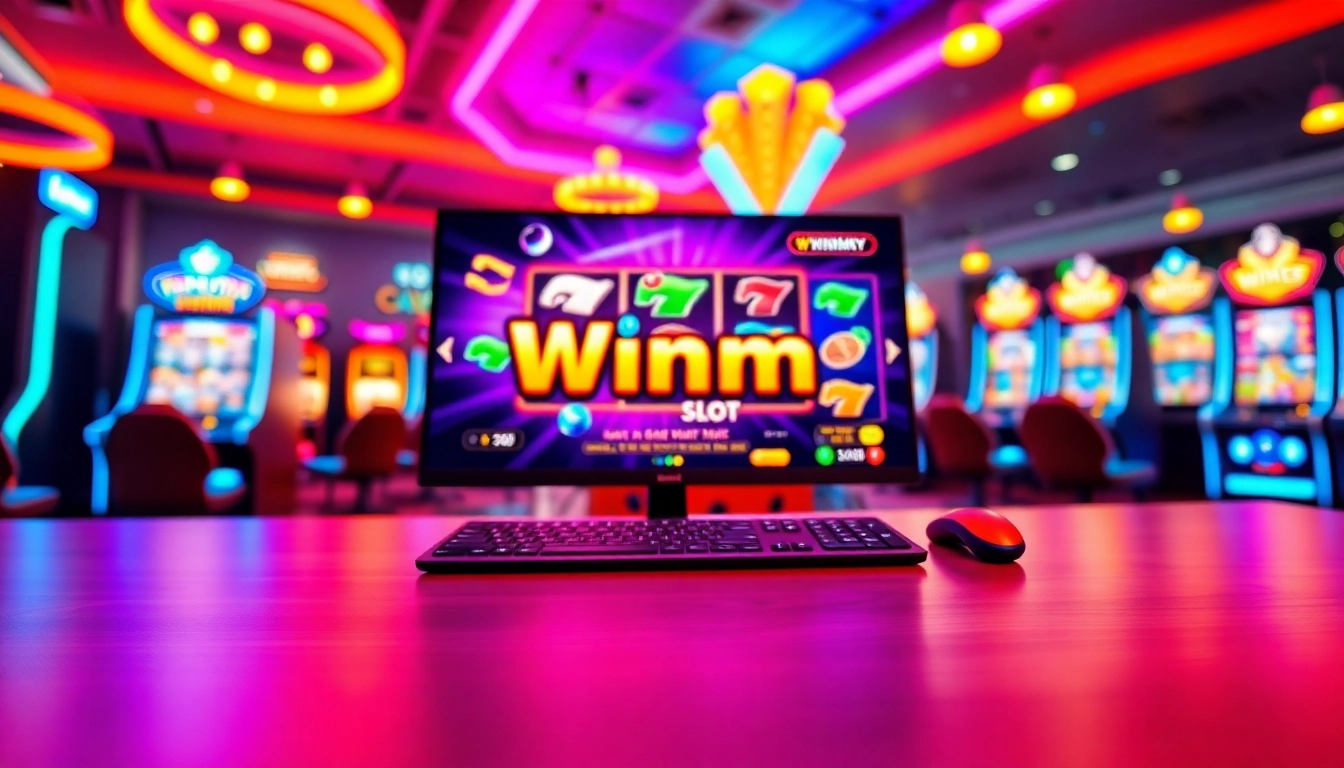 Experience the thrill of winmy slot with vibrant gaming setups highlighting exciting features.