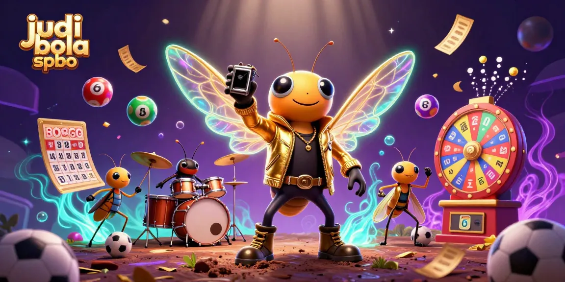 Engage in thrilling judi bola spbo with vibrant sports elements and animated characters.