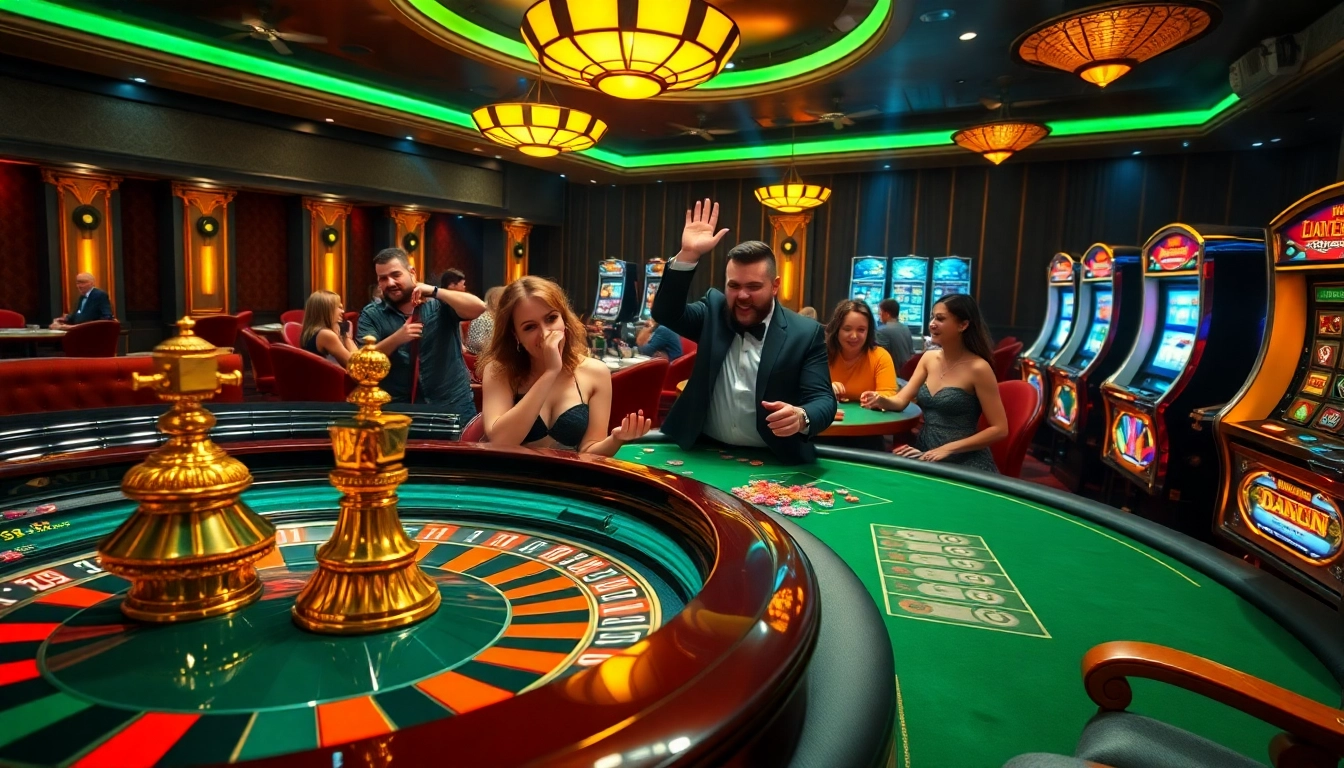 Experience the thrill of gaming at mm88.br.com with vibrant casino tables and players engaged in action.