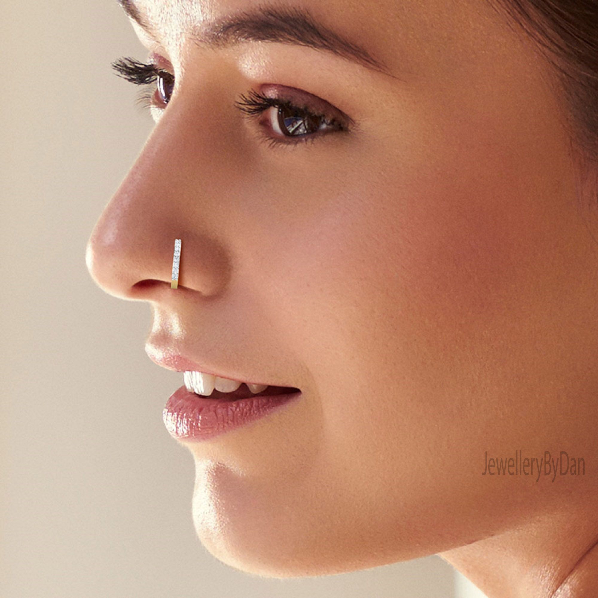 Diamond Nose piercing in Real Gold | Buy Online UK