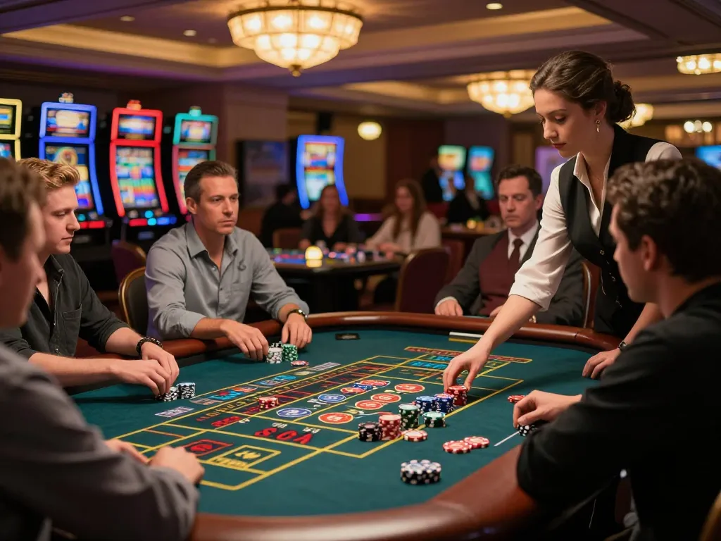 Engaged players at Nhà Cái FB88 roulette table enjoying strategic gameplay during exciting casino experience