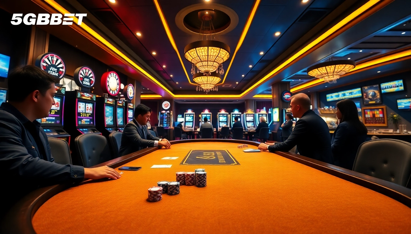Experience the excitement of 5GBET with vibrant casino visuals and engaging gaming action.