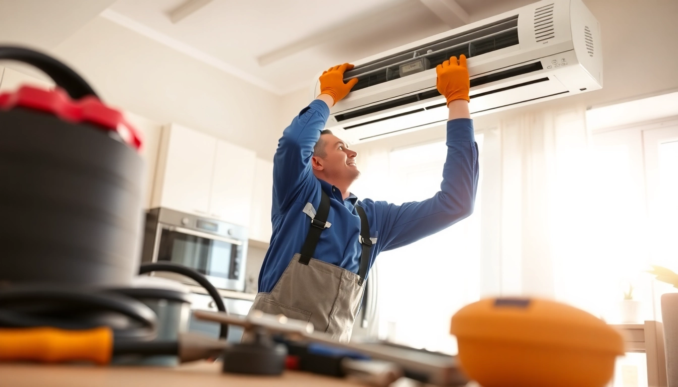 Expert HVAC Repair Tampa service performed by a skilled technician in a modern home.