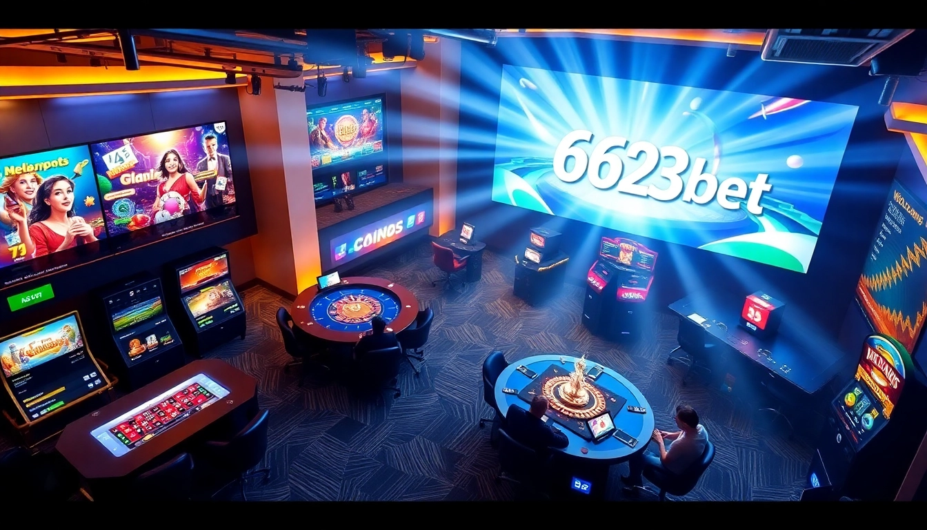 Engaging visual of 6623 bet showcasing thrilling online gaming experiences with vibrant digital interfaces.