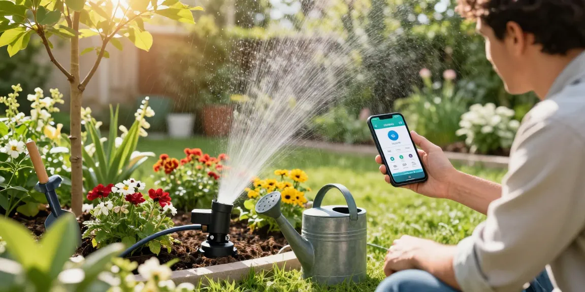 Efficiently managing watering schedules with rainpoint Irrigation Controllers in a vibrant garden