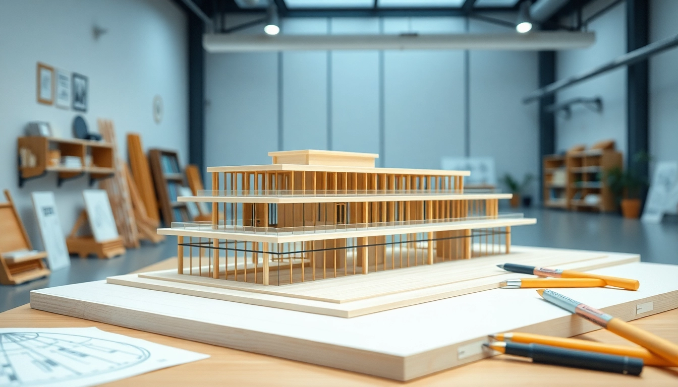 Architekturmodellbau Dortmund zeigt detaillierte Modelle in modernem Atelier