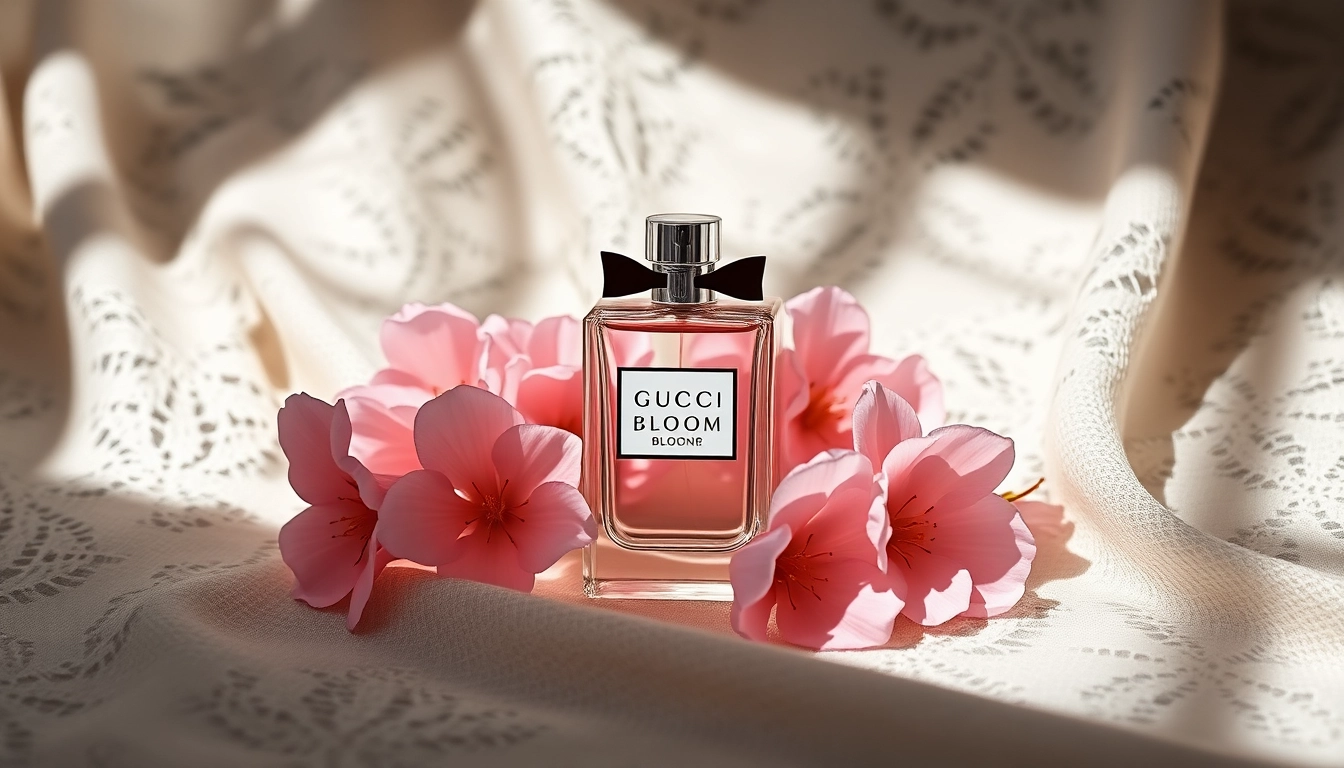 Experience the allure of gucci bloom Eau de Parfum, beautifully displayed with floral accents.