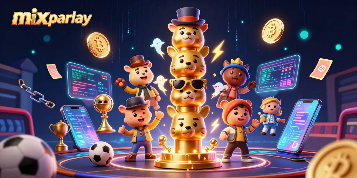 Engaging mix parlay illustration of sports betting action with vibrant elements.