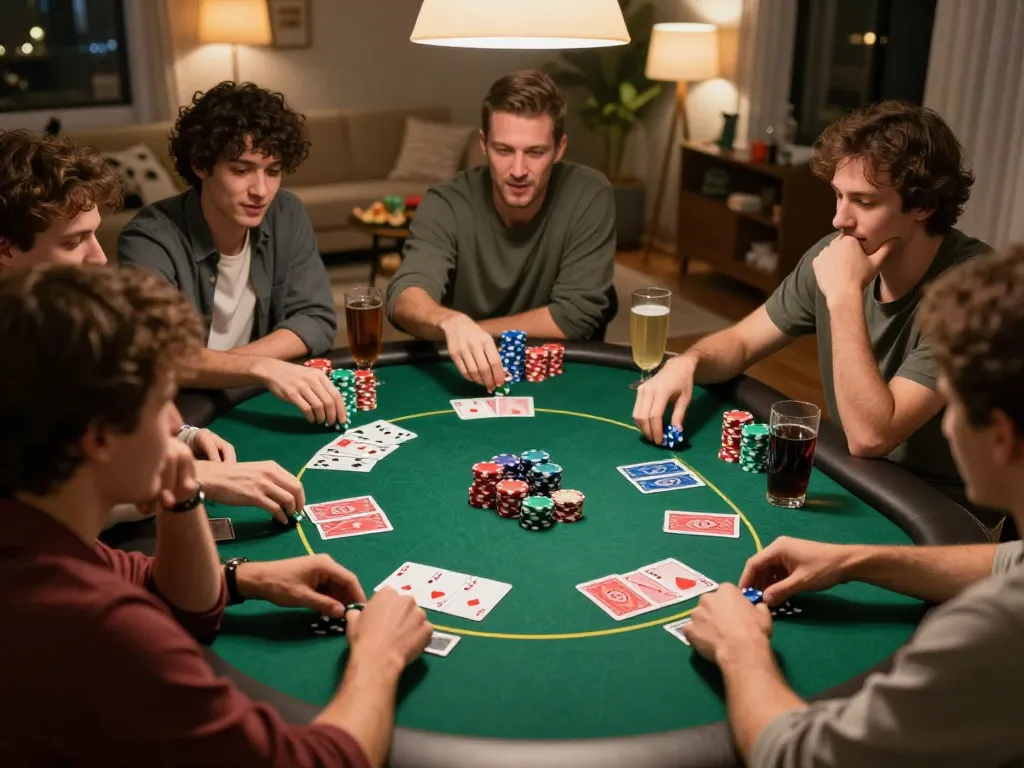 Play poker during thrilling home night games with slot depo 1k bets in action.
