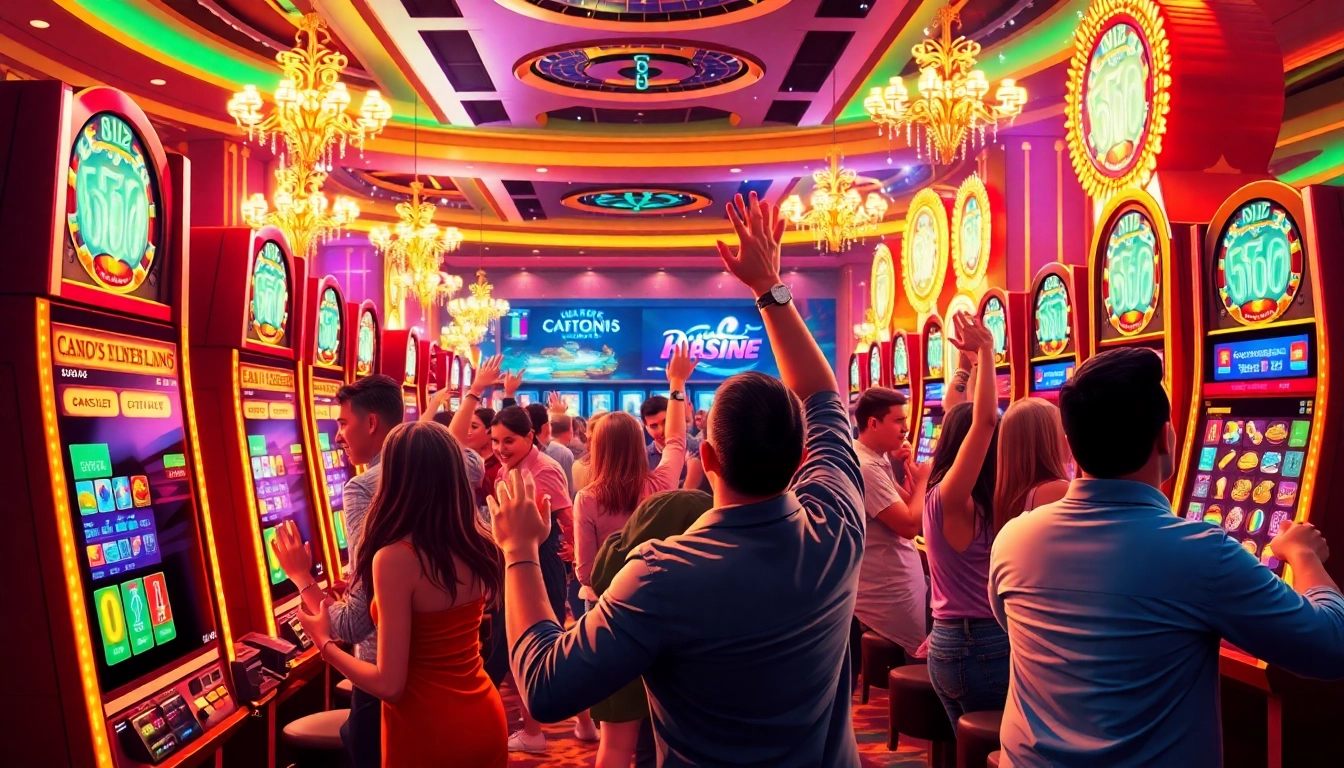 Menangkan permainan di bukti4d alternatif slot dengan suasana kasino yang meriah dan penuh semangat.