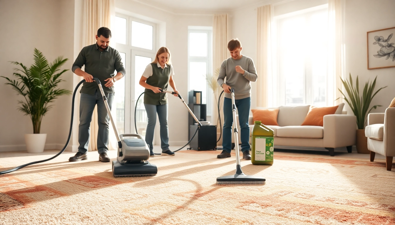 Carpet cleaning by the best carpet cleaning company in a bright, modern home setting, showcasing professional techniques.