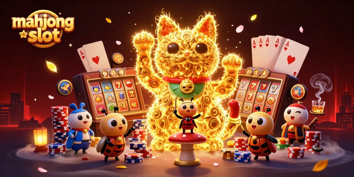 Experience thrilling gameplay with mahjong slot in this vibrant casino illustration.