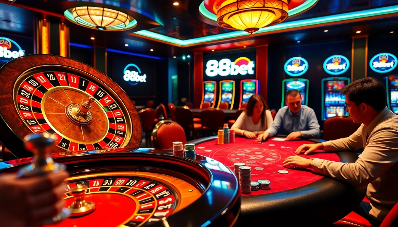 Experience the excitement of 88bet with lively casino activities and vibrant games like poker and roulette.