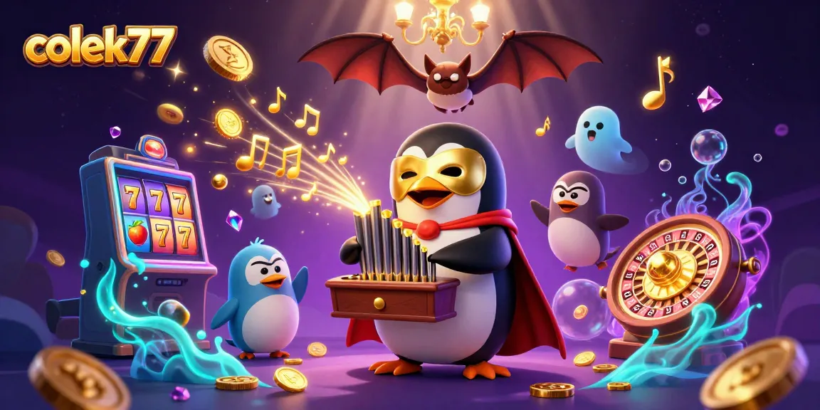 Engage with colek77 slot action featuring a vibrant penguin performer and cascading rewards.