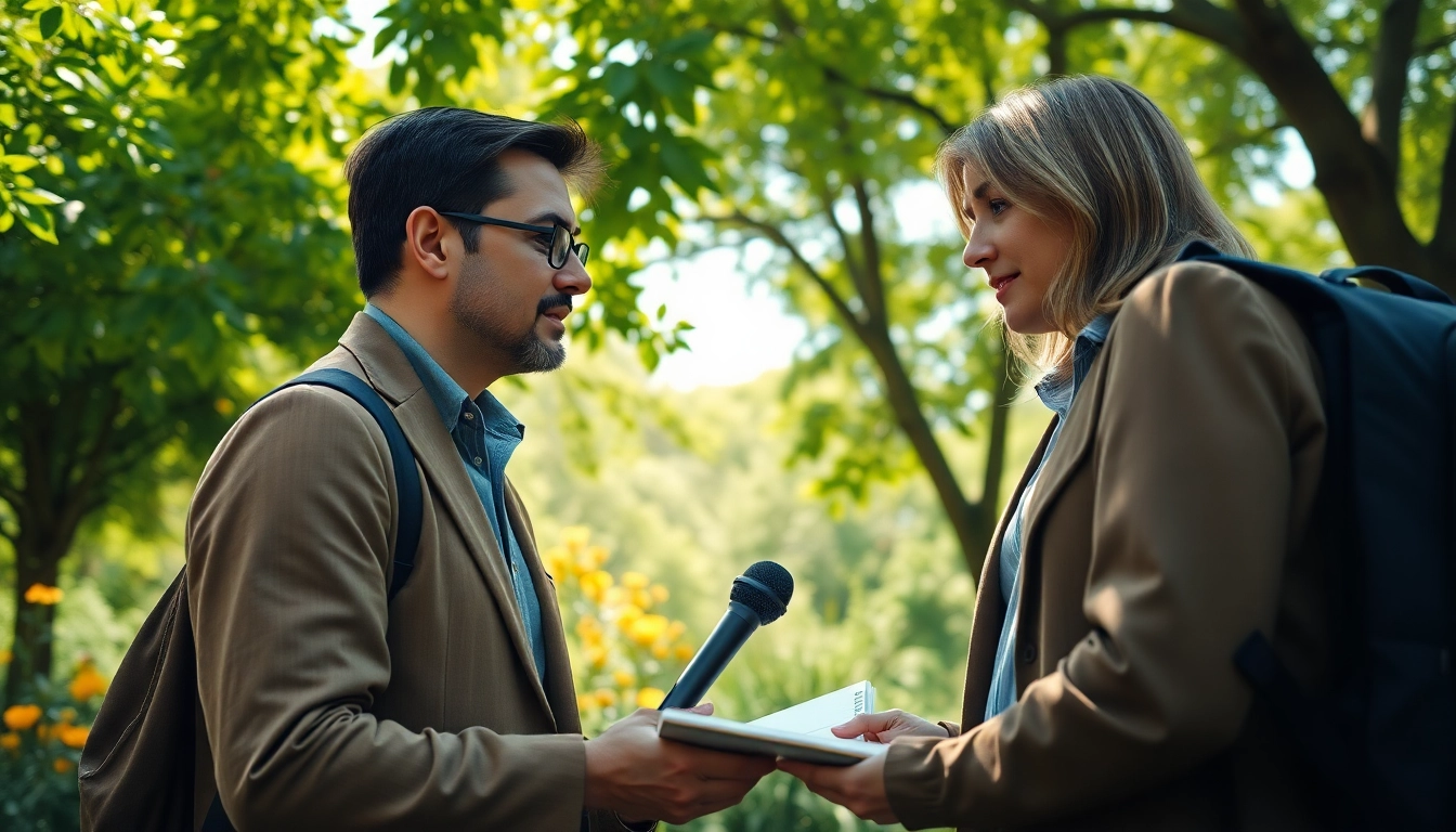 Engaging interview scene at https://www.unsustainablemagazine.com focused on sustainability discussions.