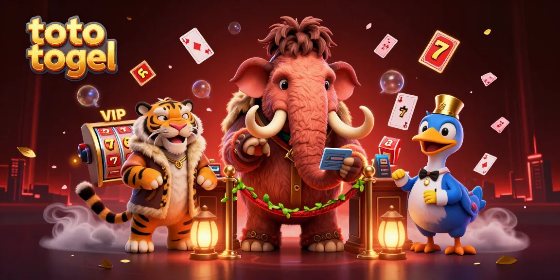 Experience thrilling toto togel gameplay surrounded by vibrant casino characters and lively elements.