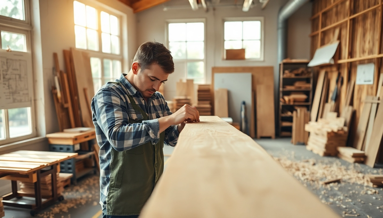 Carpentry apprenticeship training in a bright workshop, showcasing skilled craftsmanship and dedication.
