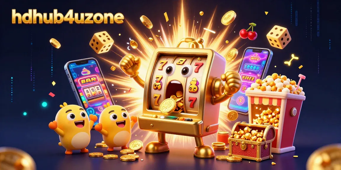 Mainkan hdhub4uzone dengan mesin slot yang menghasilkan jackpot dan menumpahkan koin emas.