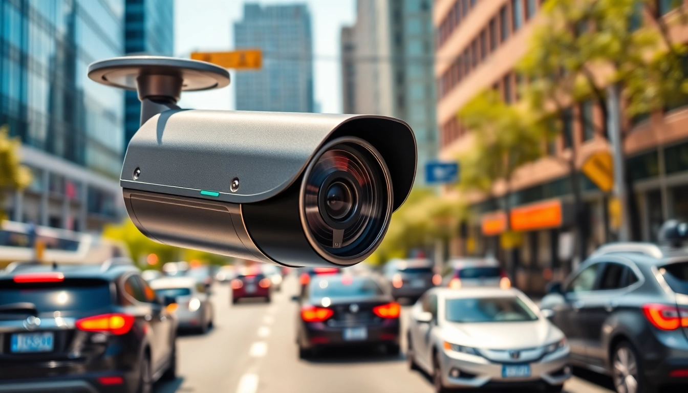 Capture of a modern license plate recognition camera in action on a vehicle.